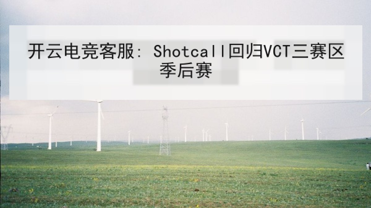 开云电竞客服: Shotcall回归VCT三赛区季后赛